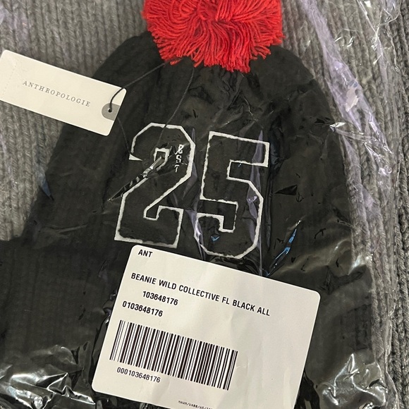 Anthropologie The Wild Collective Floral Beanie Black main image 4